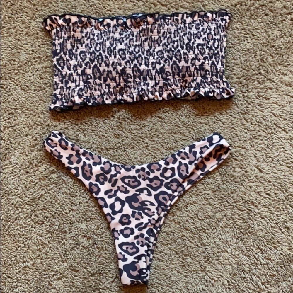 cheetah bando and matching bottoms